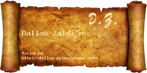 Dallos Zalán névjegykártya